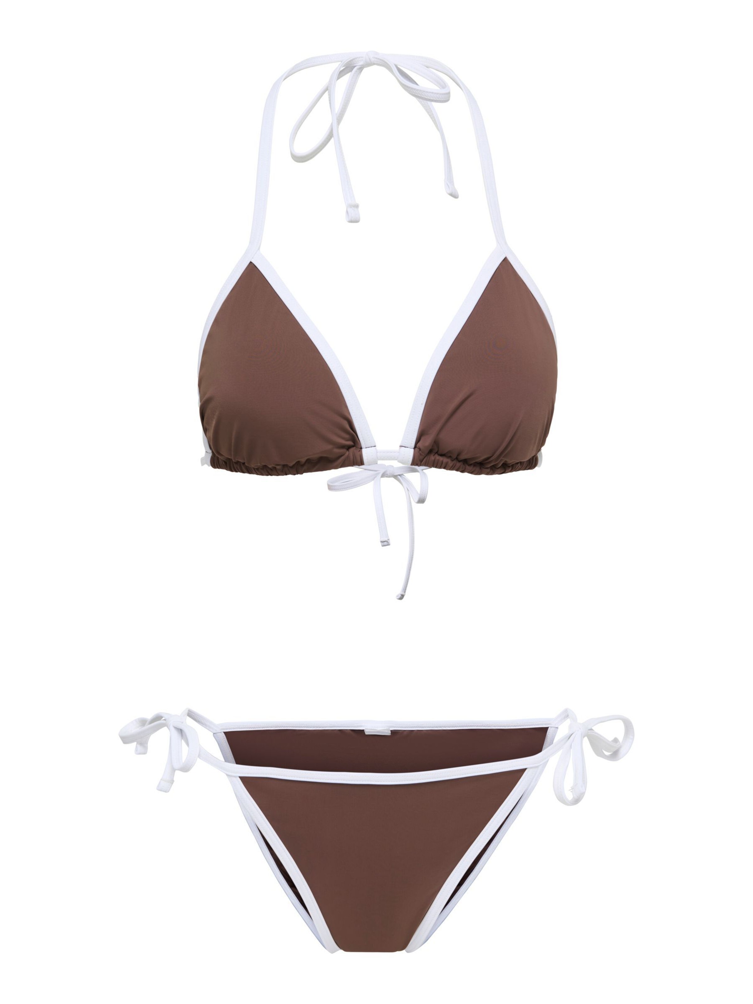 ONLY Triangle Bikini 'ONLMarseille' in Brown: front