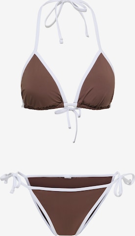 Triangle Bikini 'ONLMarseille' ONLY en marron : devant