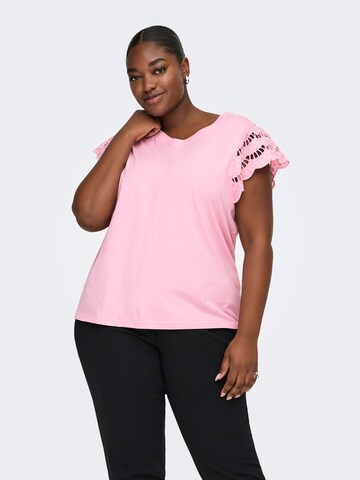 Maglietta 'CARMacy' di ONLY Carmakoma in rosa