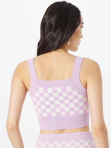 Monki Gebreide top in Lila