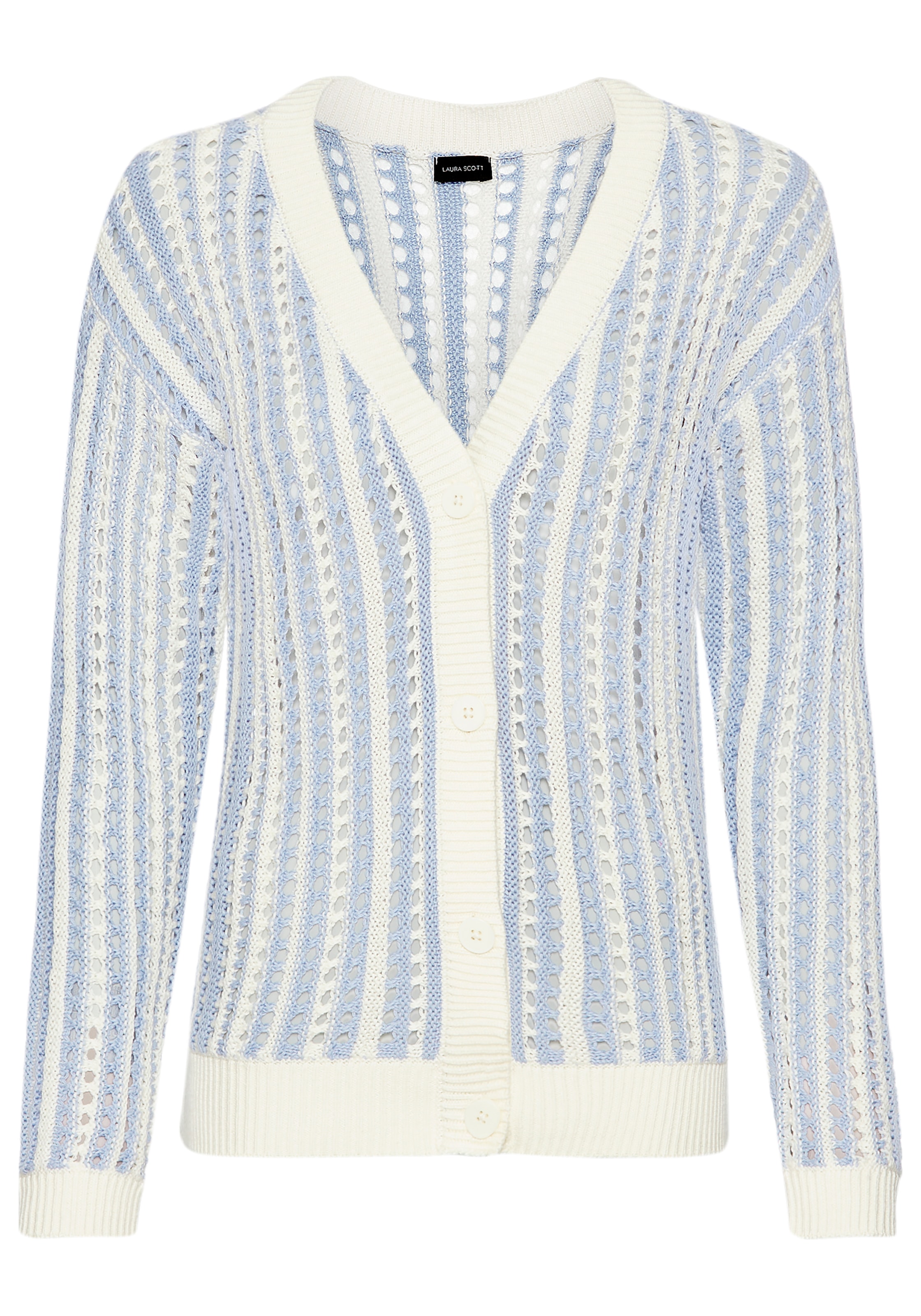 LAURA SCOTT Strickjacke in Blau: Vorderseite