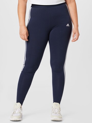 ADIDAS SPORTSWEAR Regular Sportbyxa 'Essentials 3-Stripes ' i blå: framsida