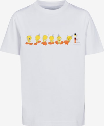 F4NT4STIC Shirt 'Looney Tunes Tweety Pie' in Wit: voorkant