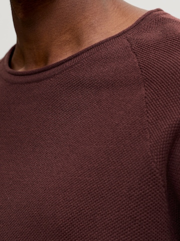 JACK & JONES Regular fit Sweater 'JJEHill' in Brown