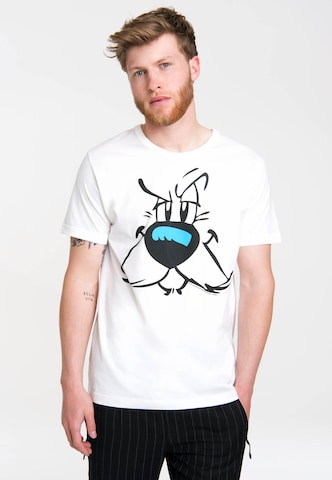 LOGOSHIRT T-Shirt "Idefix" in Weiß: predná strana