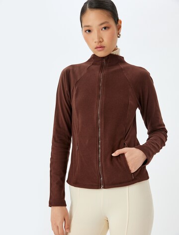Koton Fleece Jacket in Brown
