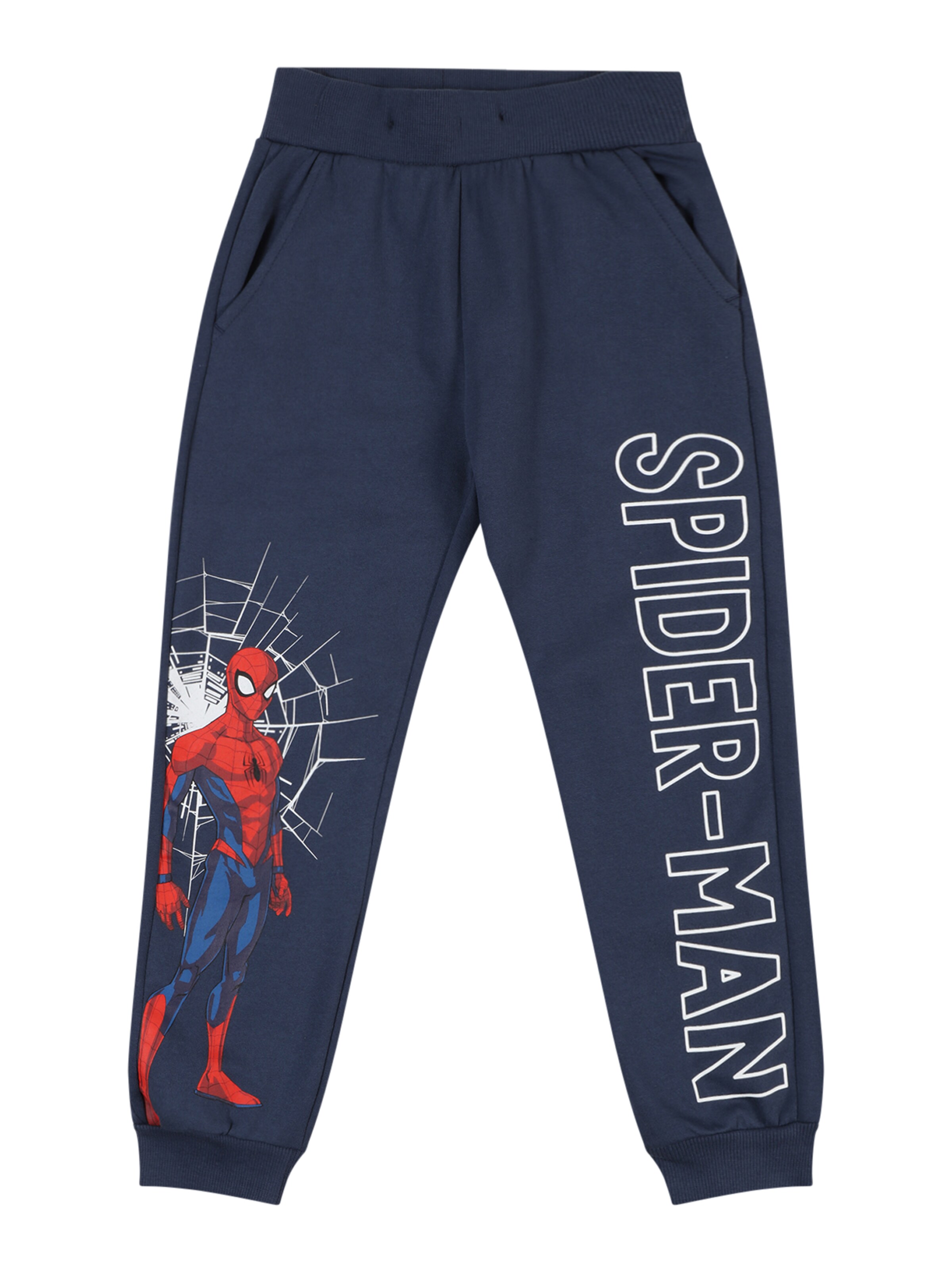 Lindex Tapered Nadrág 'Spiderman' - kék: elől