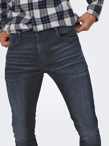 Coupe slim Jean 'LOOM' Only & Sons en bleu