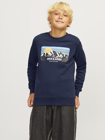 Sweat Jack & Jones Junior en bleu : devant