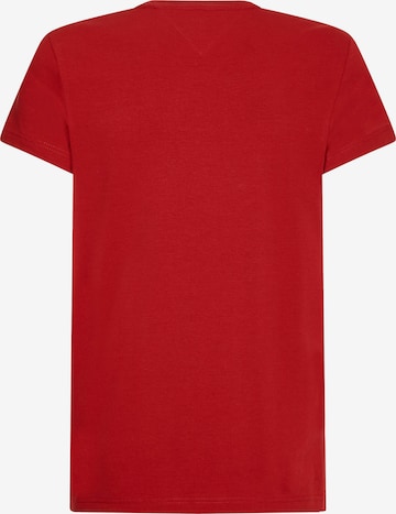 TOMMY HILFIGER Slim fit T-shirt i röd