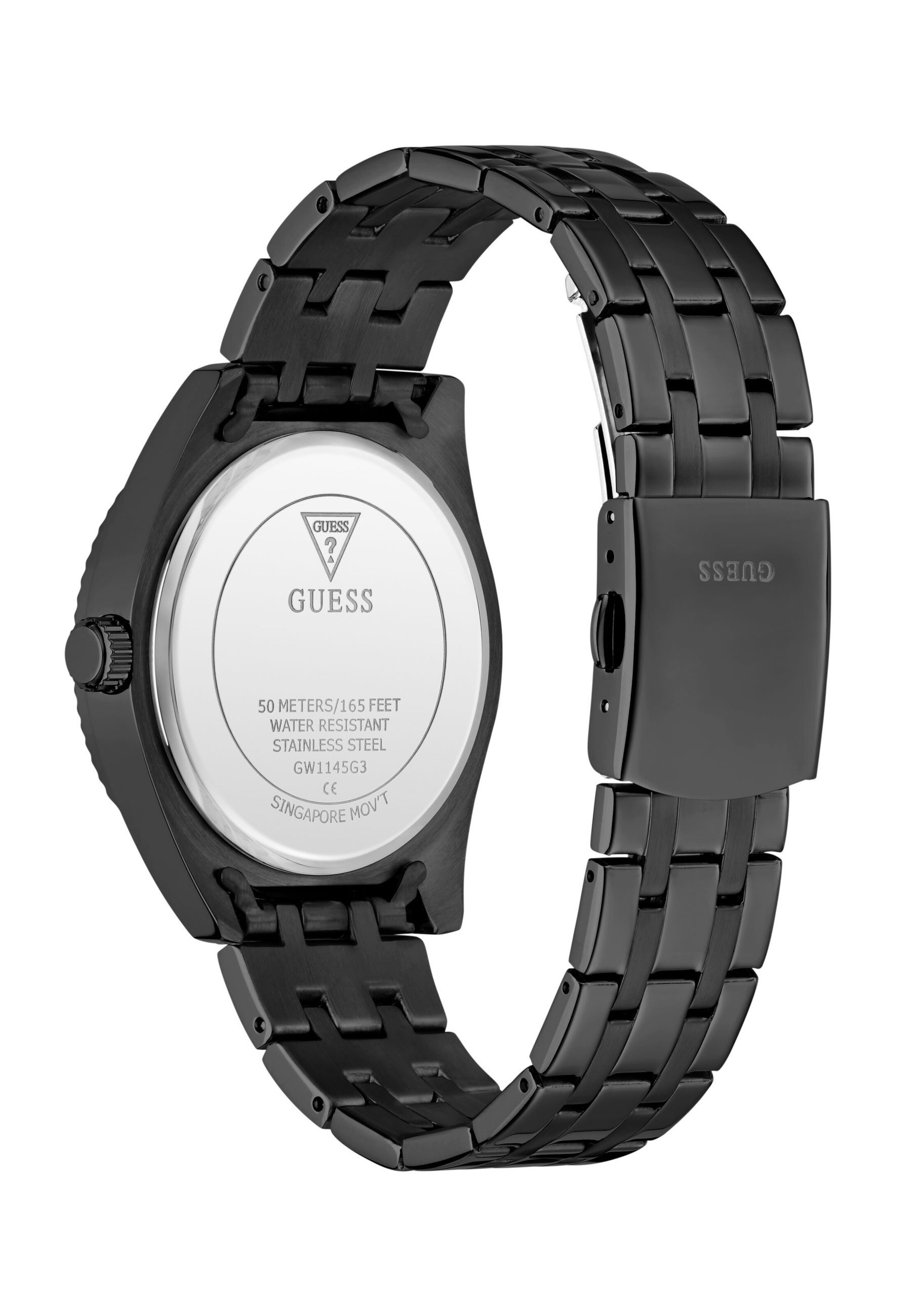 GUESS Analoog horloge ' PERCY ' in Zwart