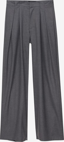 Pull&Bear Wide Leg Bukser med fals i grå: forside