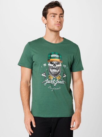JACK & JONES Shirt 'Captain' in Groen: voorkant
