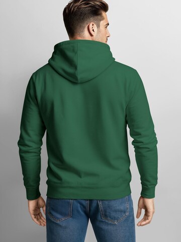 Neverless Zip-Up Hoodie 'Pine Trees' in Green