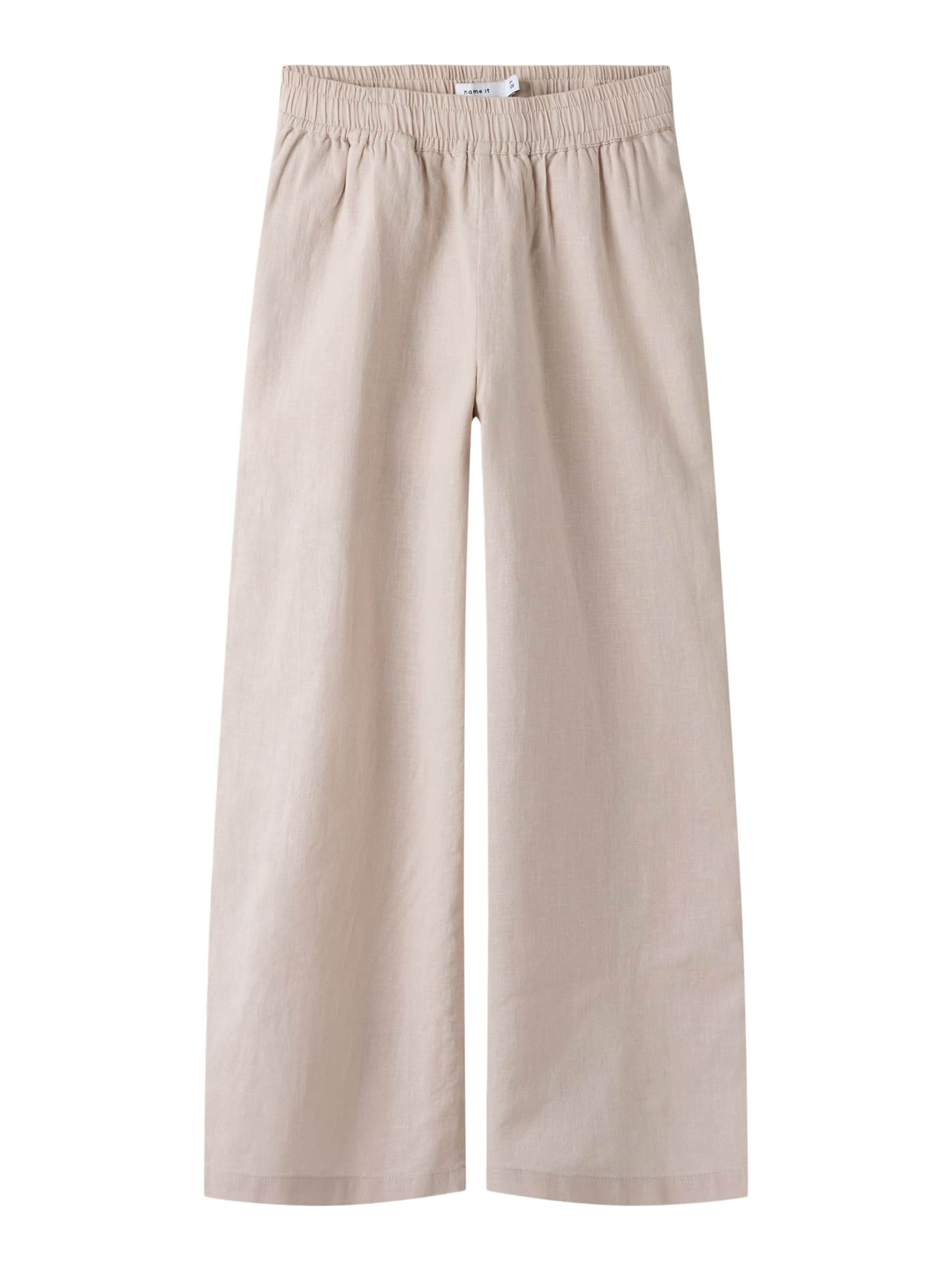 NAME IT - Pierna ancha Pantalón 'NKFFalinnen' en gris: frente