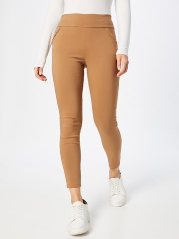 Hailys Skinny Leggingsit 'Sina' värissä beige: edessä