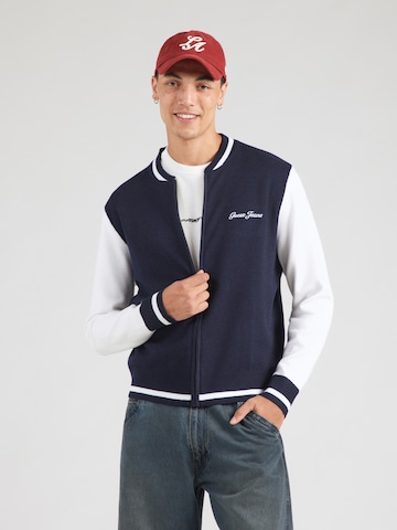 GUESS JEANS Kardigan – modrá: přední strana
