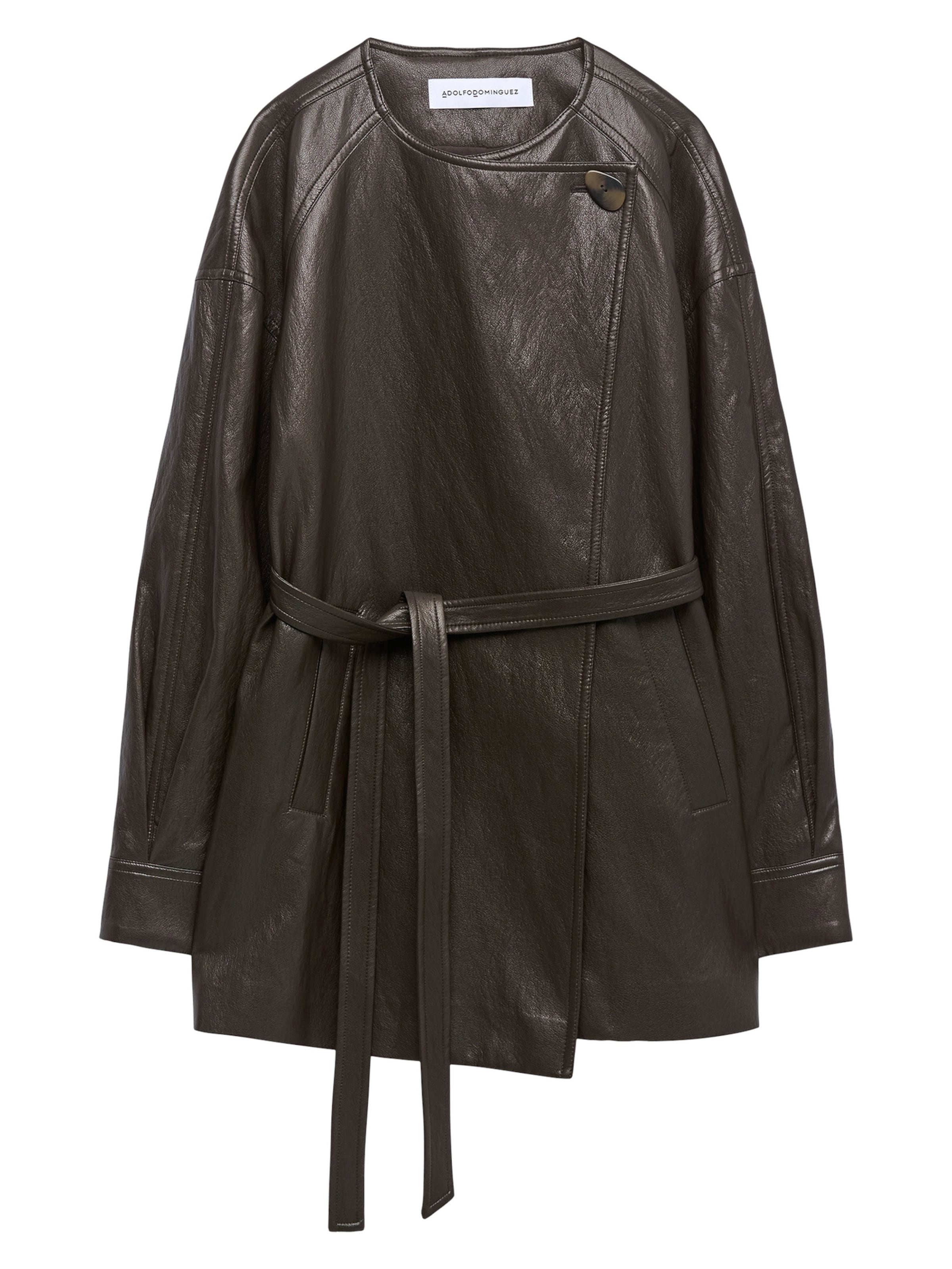 Adolfo Dominguez Between-season jacket in Brown: front