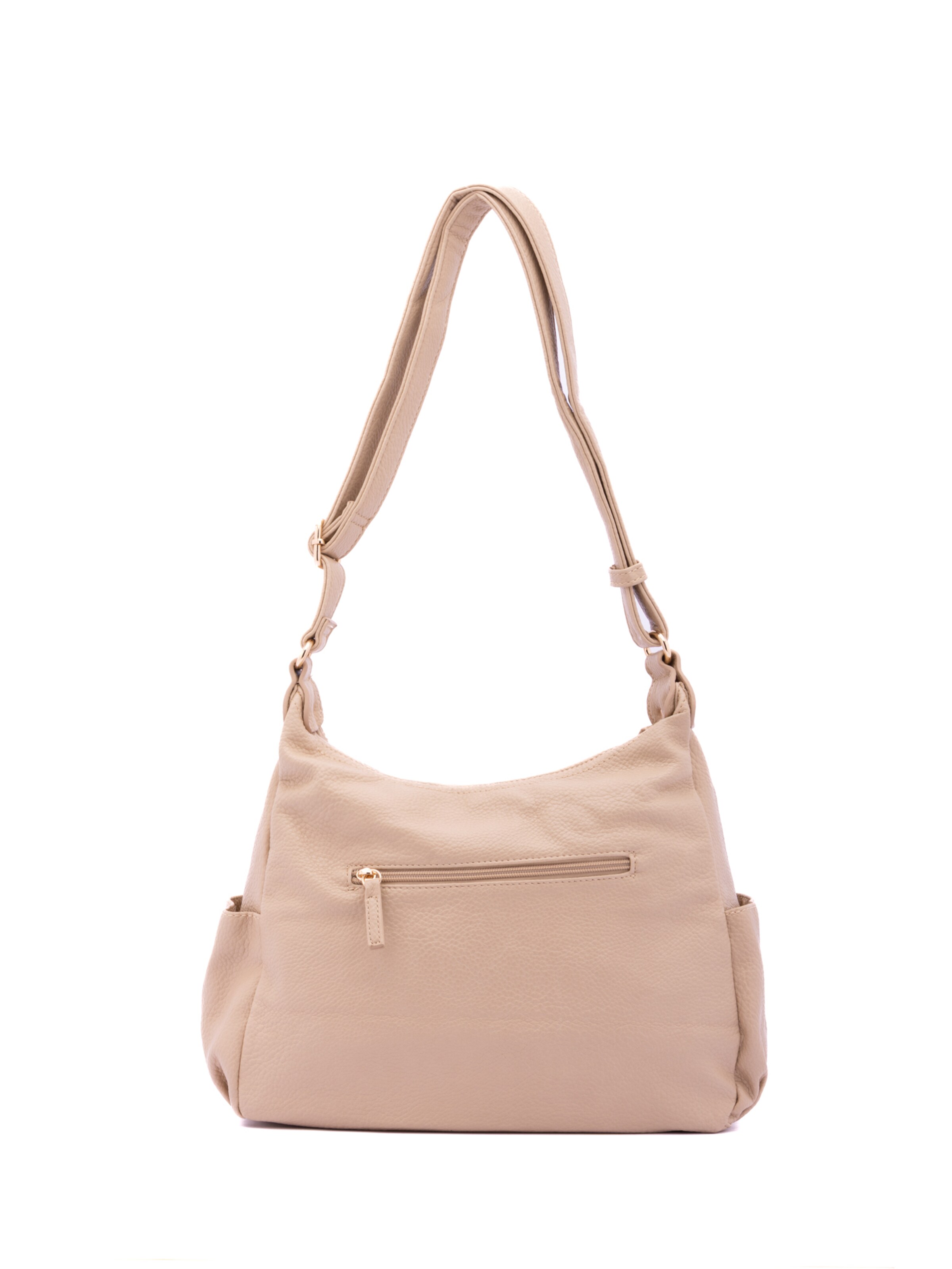 Borsa a spalla 'Borsa a Spalla Donna Ecopelle - Zip e Tasche Multiple' di B. Cavalli in beige