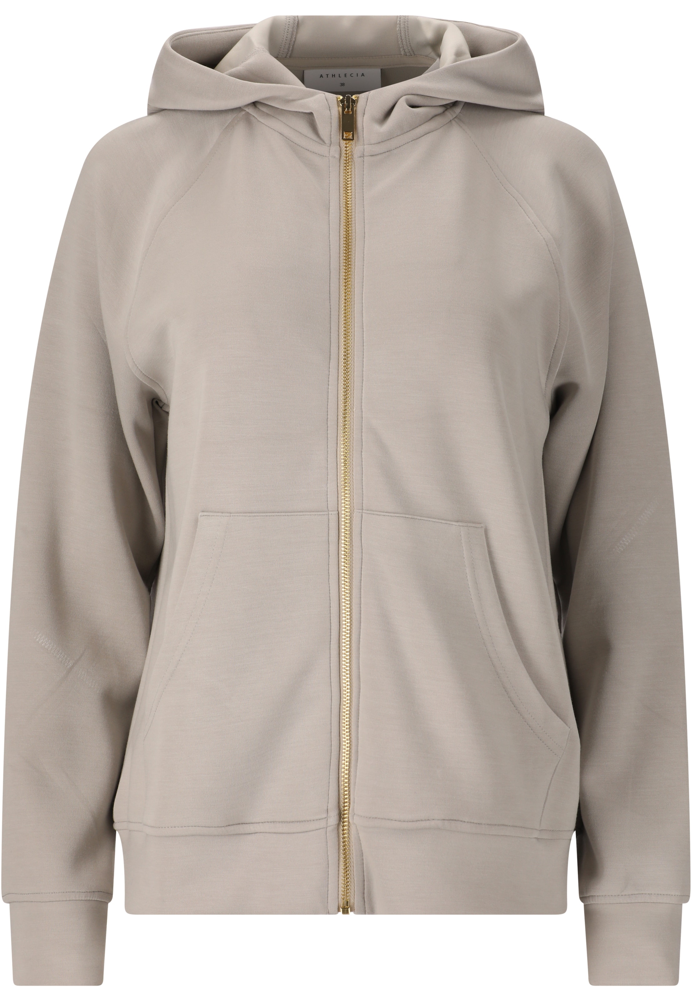 Athlecia Sweat jacket 'Jacey' in Beige: front