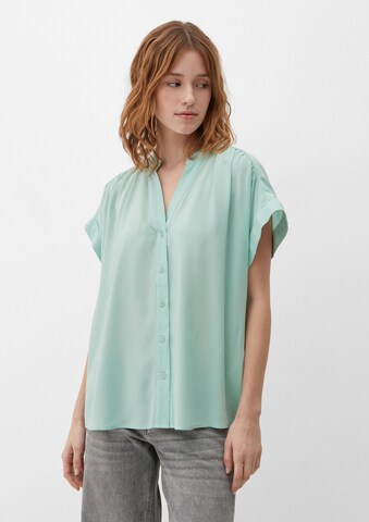 QS Blouse in Blauw: voorkant