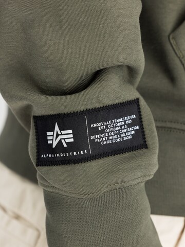 Felpa 'Label' di ALPHA INDUSTRIES in verde