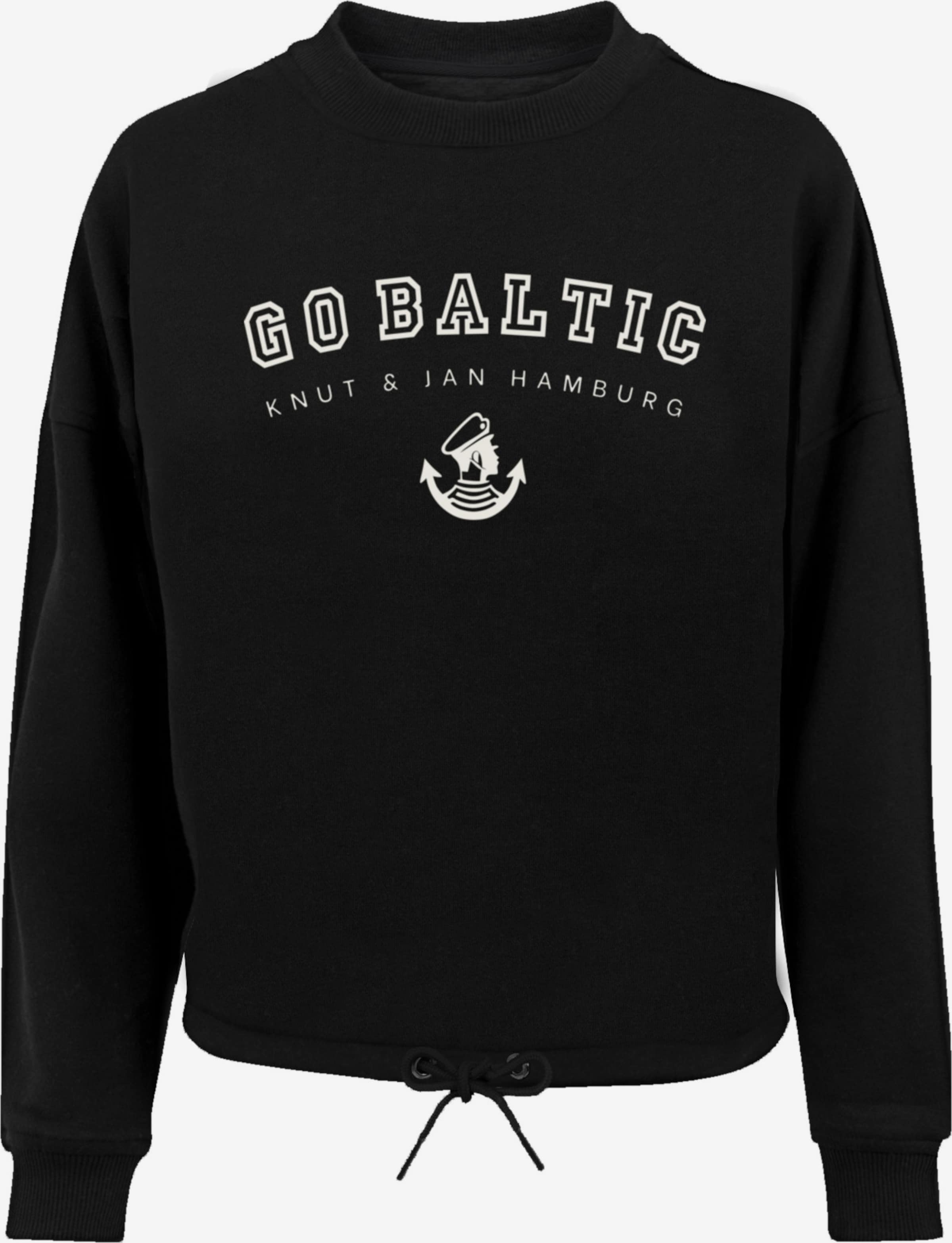F4NT4STIC Sweatshirt 'Go Baltic Knut & Jan Hamburg' in Black | ABOUT YOU