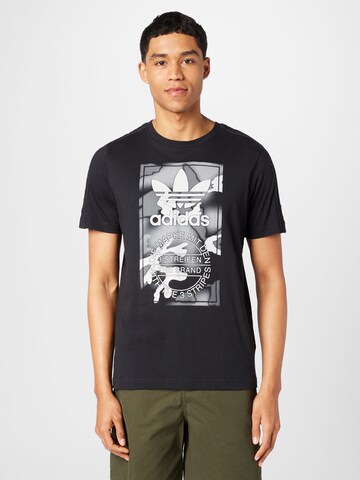 Tricou 'Graphics Camo Tongue' de la ADIDAS ORIGINALS pe negru: față