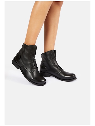 FELMINI Lace-Up Ankle Boots in Black