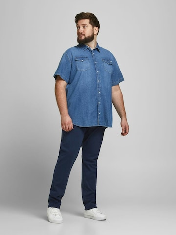 mėlyna Jack & Jones Plus Standartinis „Chino“ stiliaus kelnės