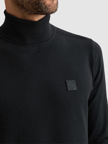 PME Legend Sweater 'Pullover with high collar and badge' in Blue