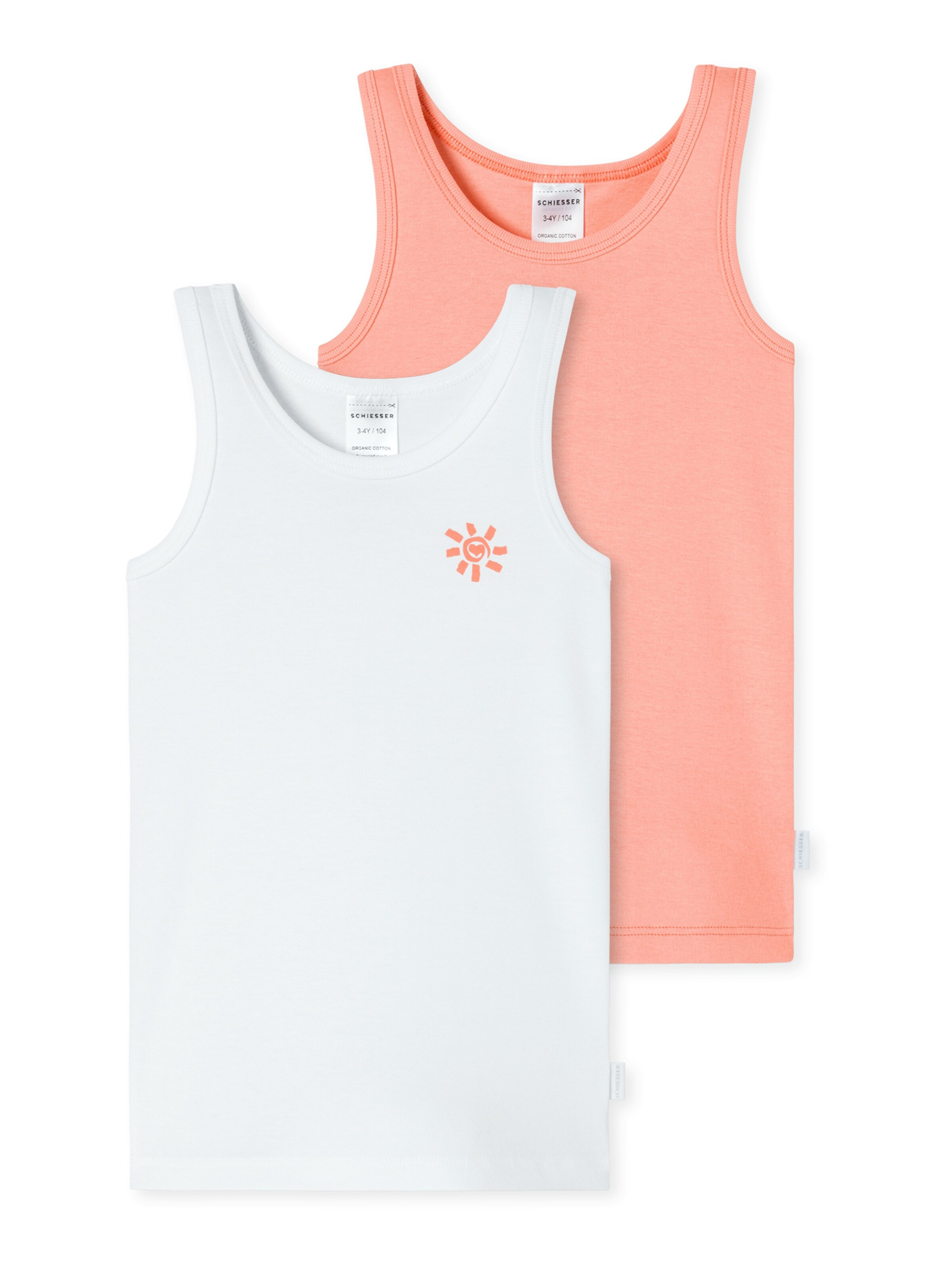 Maillot de corps ' Fine Rib ' SCHIESSER en orange : devant