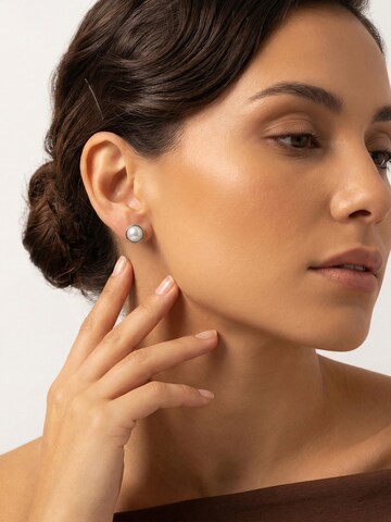 Sofia Milani Schmuckset 'Pearl Circle Zirconia'‌‌‌‌‌‌‌ in Silber: Vorderseite