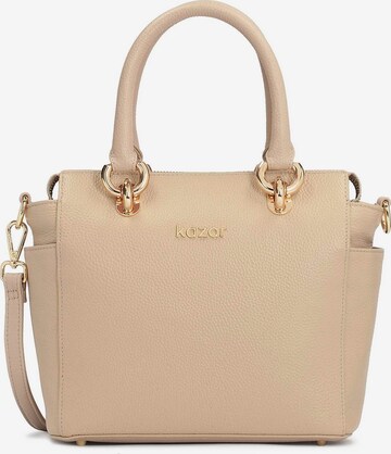 Borsa a mano di Kazar in beige: frontale