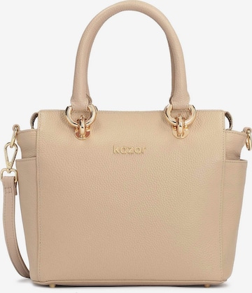 Borsa a mano di Kazar in beige: frontale