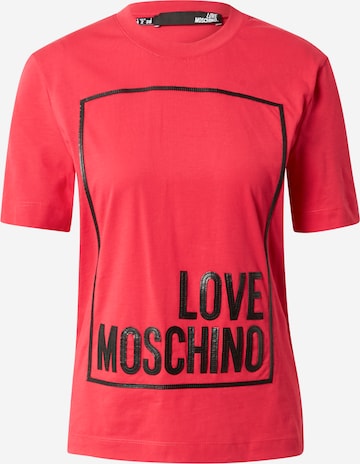 Maglietta di Love Moschino in rosso: frontale