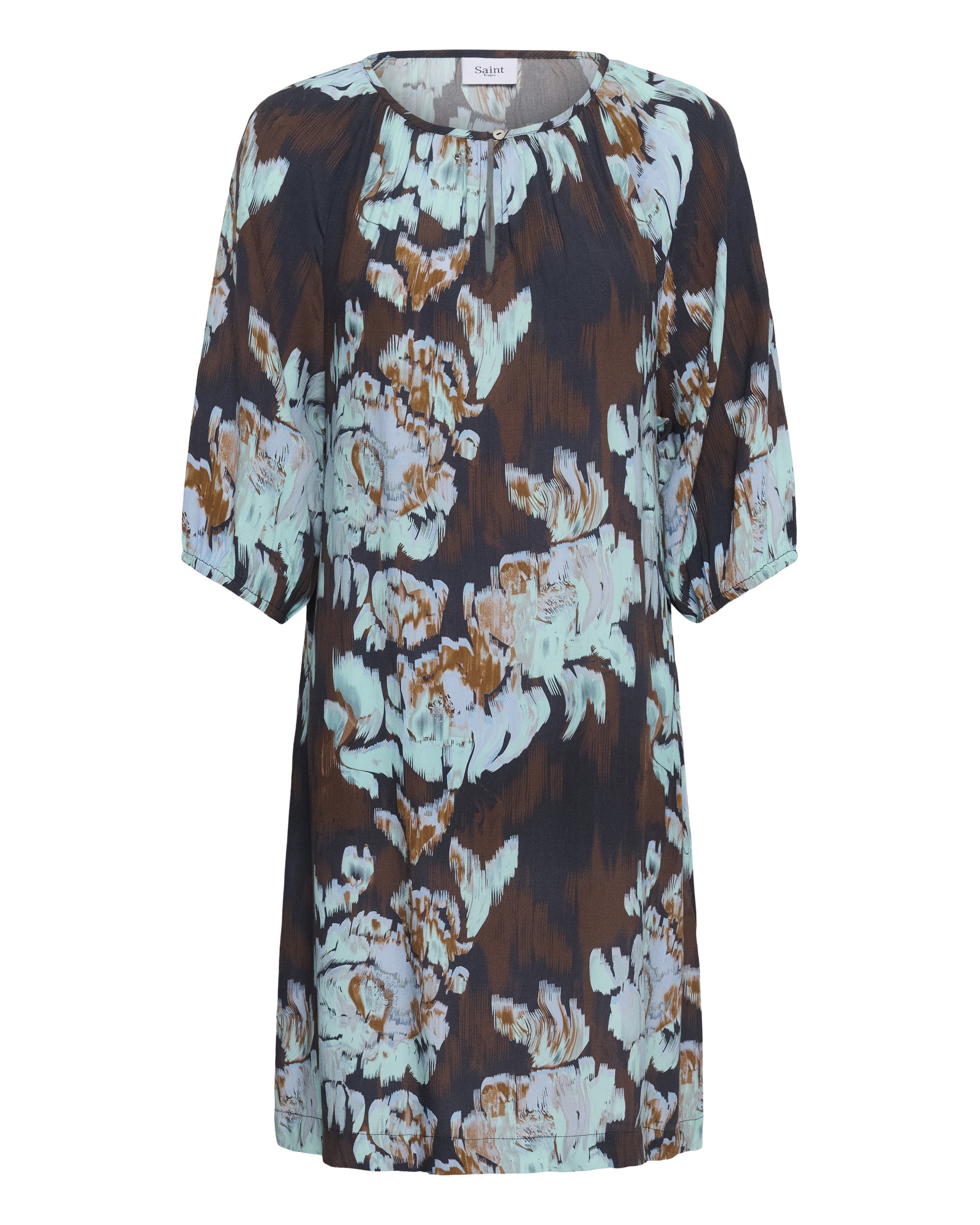 SAINT TROPEZ Dress in 40 in Night blue / Brown, Item view
