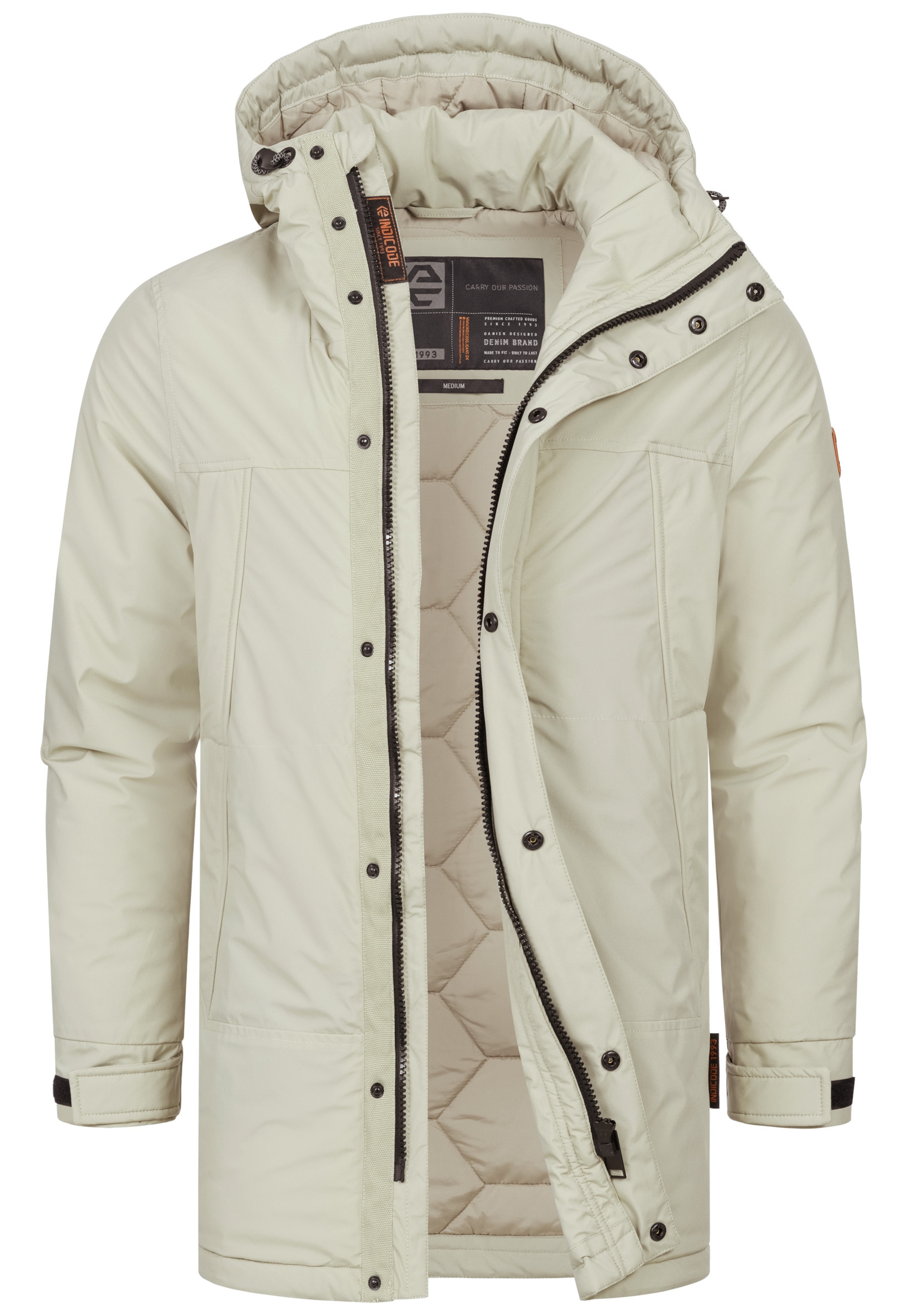 INDICODE JEANS Winter Jacket 'INBenyot' in Beige: front