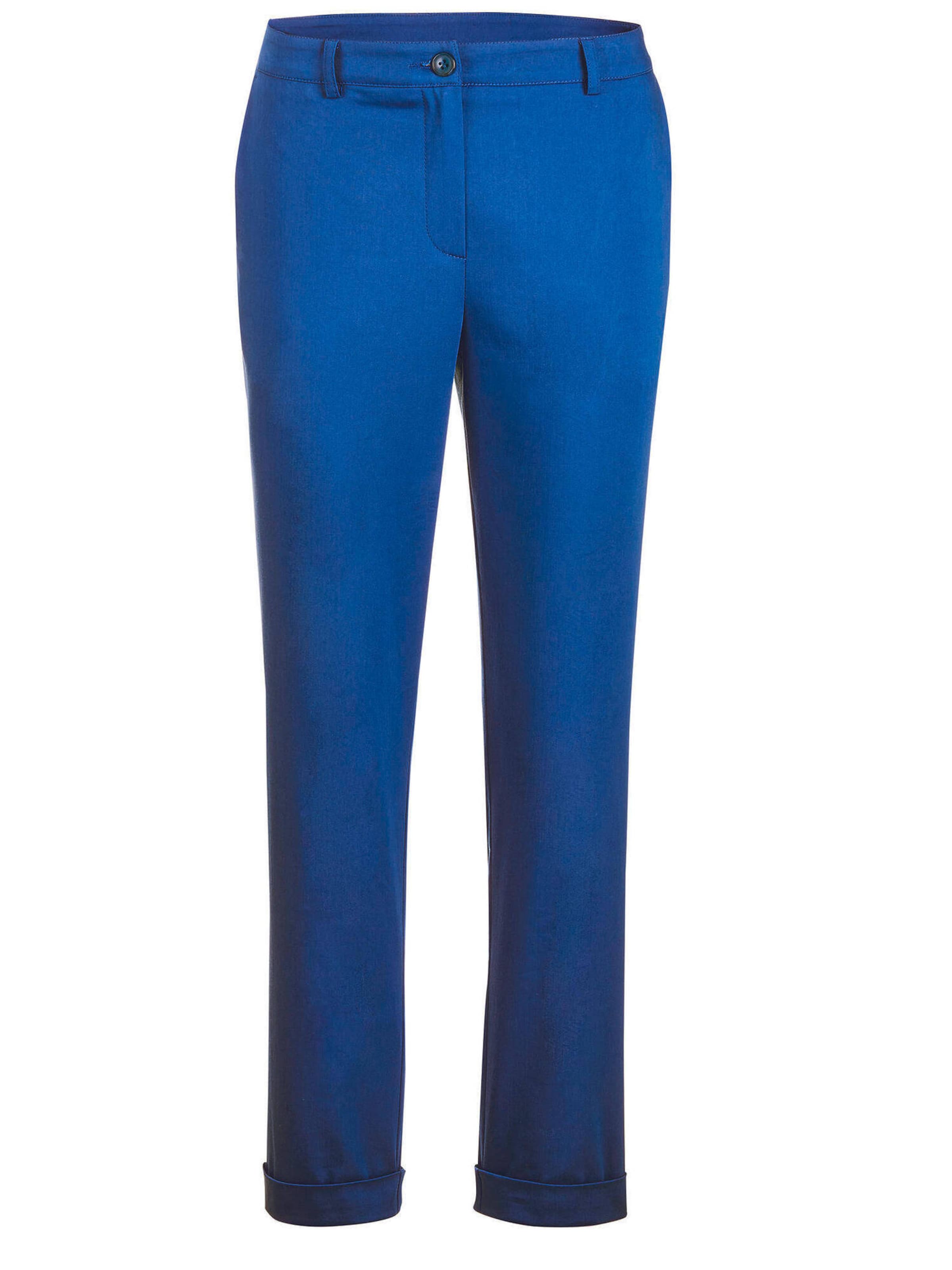 Goldner Slimfit Chino 'Louisa' in Blauw: voorkant