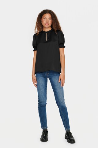 SAINT TROPEZ - Blusa 'Nunni' em preto