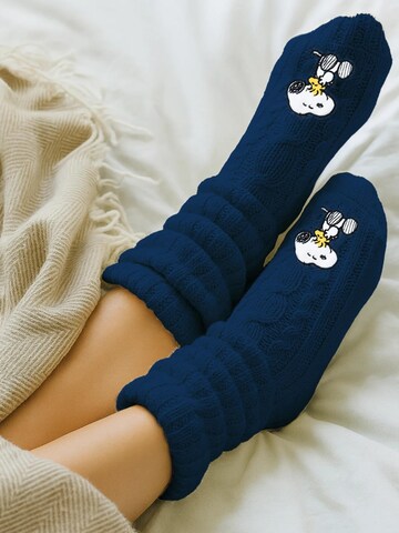 Snoopy & Die Peanuts Socken 'Hüttensocken'‌‌‌‌‌‌‌‌ in Blau