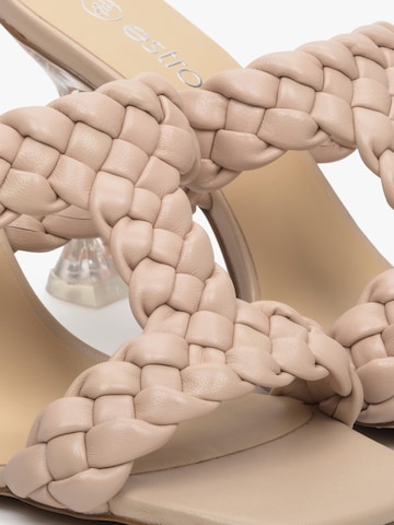 Estro Pantolette '2299-2'‌‌‌‌‌‌ in Beige