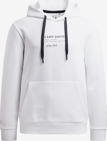CAMP DAVID Collegepaita värissä valkoinen: etupuoli