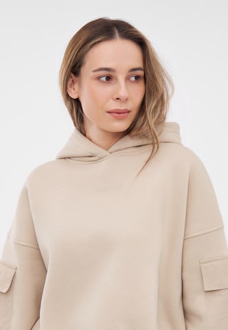 Johnny Urban Cropped Hoodie 'Carly' in Beige