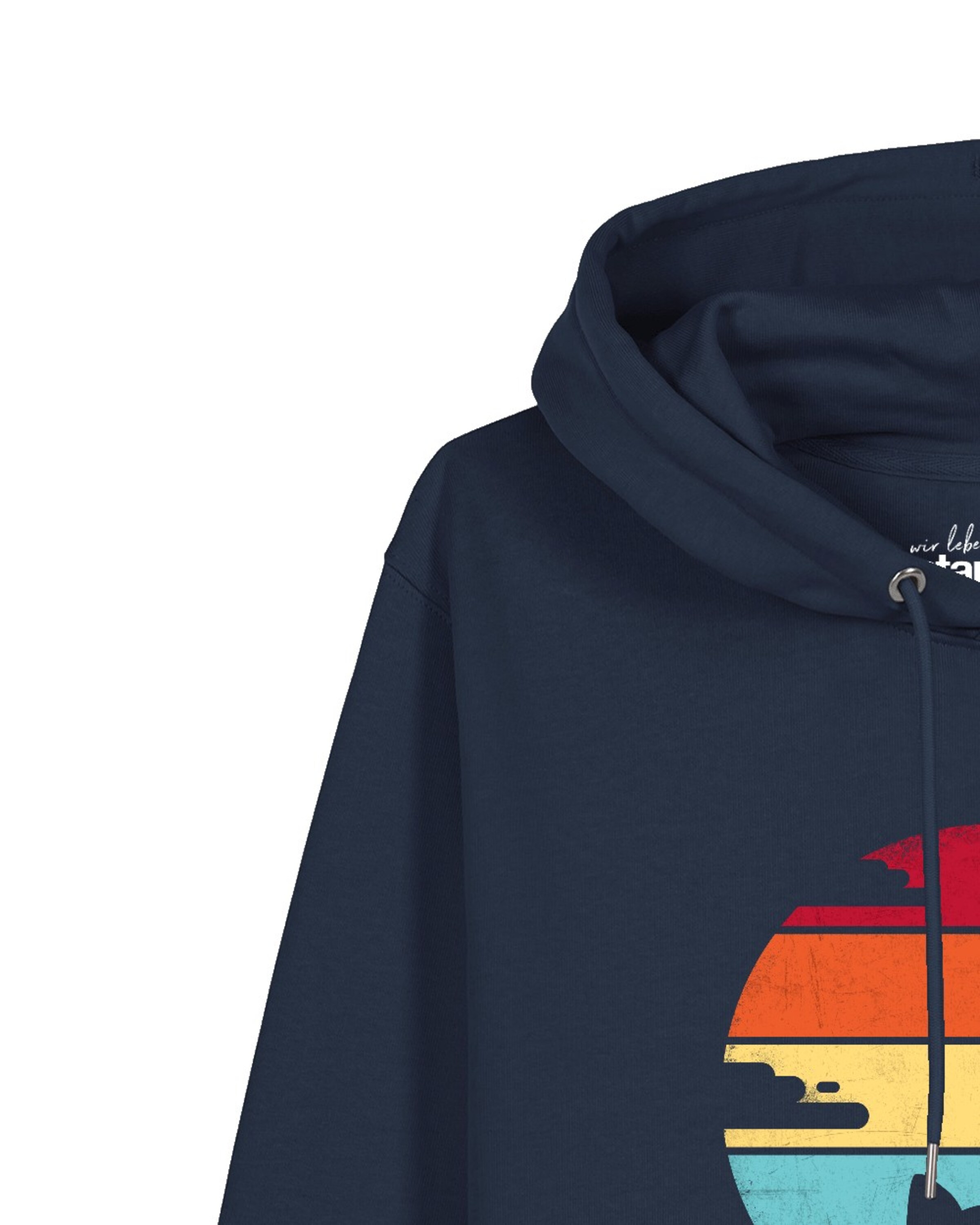 Watapparel Sweatshirt 'Retro Sunset Cat' in Blauw