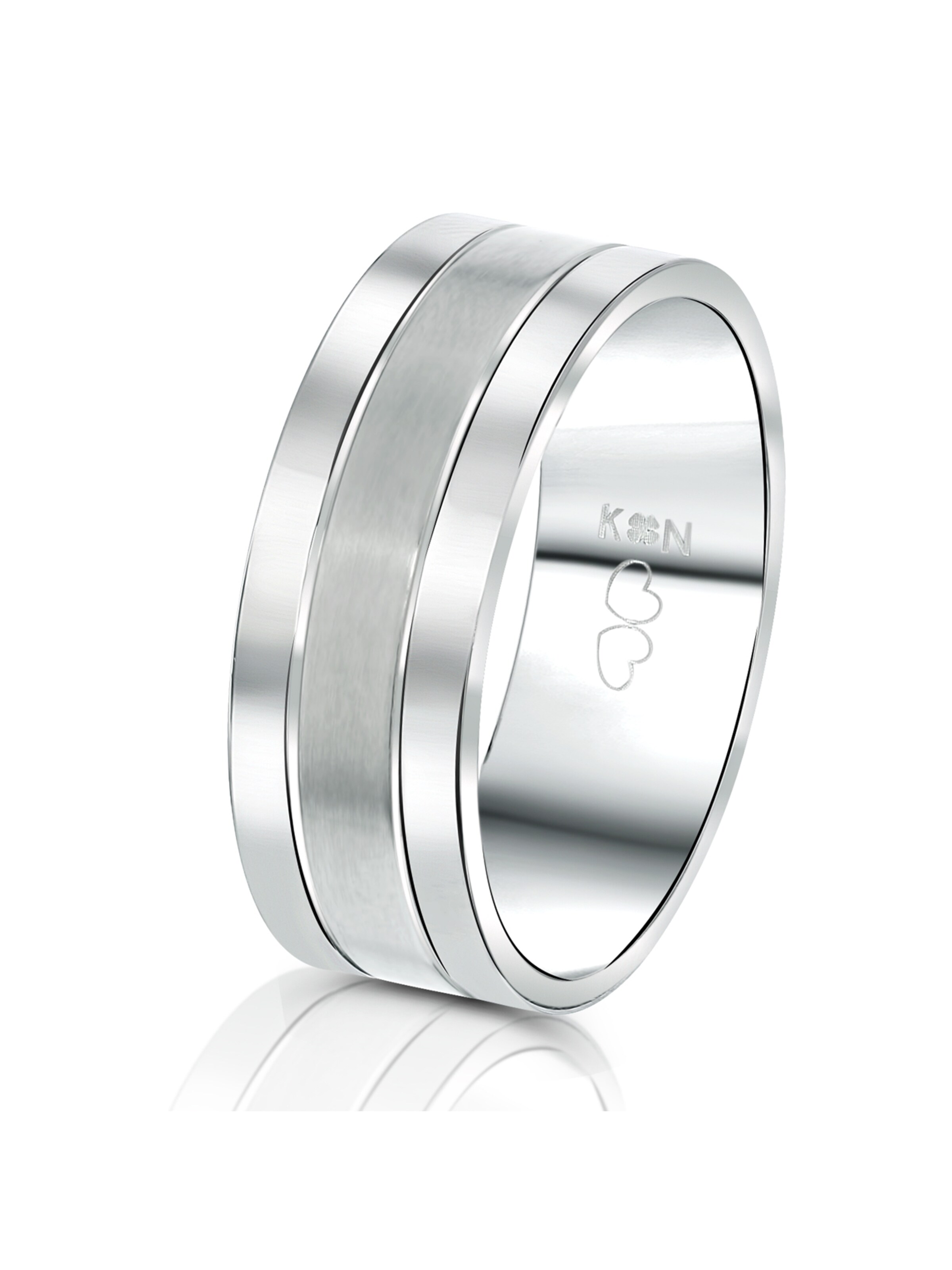 Lucardi Ring in Silver: front
