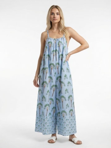 Shop Karey - Jumpsuit 'Tropical paradise jumpsuit light blue' en azul