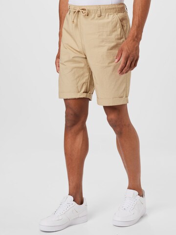 TOM TAILOR DENIM Regular Shorts in Beige: predná strana