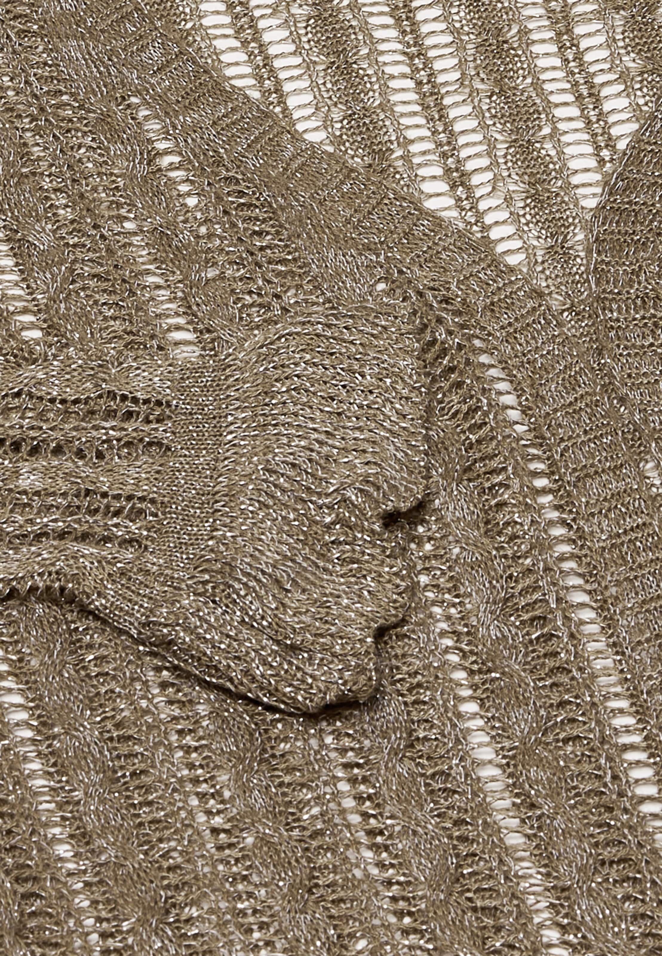 BLONDA Плетена жилетка в кафяво