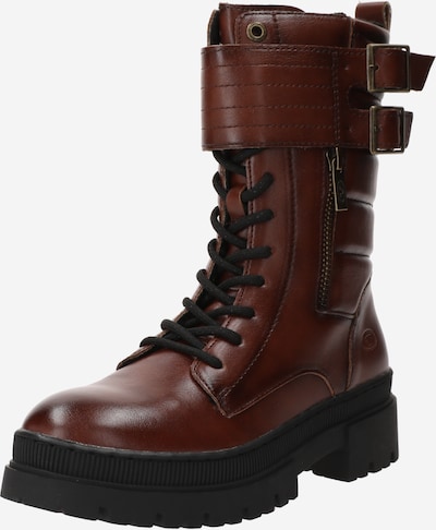 TOM TAILOR Lace-up bootie in Chestnut brown, Item view